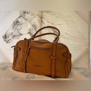 NWT The Kelli Dooney & Bourke Bag Saddle Tan Alto Montecatini Italy Satchel